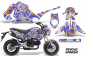 Preview: Psycho Kraken Hintergrund = Blue, Designfarbe = Orange für Honda Grom 125 2013-2016