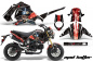 Preview: Mad Hatter Hintergrund = Schwarz, Designfarbe = Rot für Honda Grom 125 2013-2016