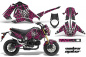 Preview: Widow Maker Hintergrund = Schwarz, Designfarbe = Pink für Honda Grom 125 2013-2016