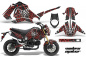 Preview: Widow Maker Hintergrund = Schwarz, Designfarbe = Rot für Honda Grom 125 2013-2016