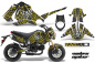 Preview: Widow Maker Hintergrund = Schwarz, Designfarbe = Gelb für Honda Grom 125 2013-2016