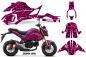 Preview: Zebra Girl Background = Black, Design color = Pink for Honda Grom 125 2017-2020
