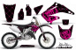 Preview: SilverStar- Reloaded Hintergrund = Schwarz, Designfarbe = Pink ohne Nummernfeldern für Honda CR125 1995-2015