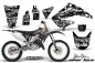Preview: SilverStar- Silverhaze Hintergrund = Schwarz, Designfarbe = Weiß ohne Nummernfeldern für Honda CR125 1995-2015