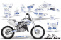 Preview: SilverStar- Silverhaze Hintergrund = Weiß, Designfarbe = Blau ohne Nummernfeldern für Honda CR125 1995-2015