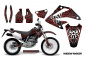 Preview: Widow Maker Hintergrund = Schwarz, Designfarbe = Rot ohne Nummernfeldern für Honda XR250 SM 2003-2005
