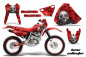 Preview: Bone Collector Rot mit Nummernfeldern für Honda XR400 1996-2004