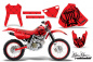 Preview: SilverStar - Reloaded Hintergrund = Rot, Designfarbe = Schwarz mit Nummernfeldern für Honda XR400 1996-2004