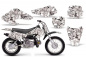 Preview: Butterfly Background = White, Design color = Black with number plates for Honda XR70 2001-2003