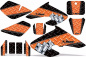 Preview: Diamond Race Background = Black, Design color = Orange without number plates for Honda XR70 2001-2003