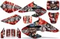 Preview: Mad Hatter Background = Red, Design color = Silver without number plates for Honda XR70 2001-2003