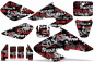 Preview: SilverStar - Silverhaze Background = Black, Design color = Red without number plates for Honda XR70 2001-2003