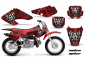 Preview: Widow Maker Background = Red, Design color = Black with number plates for Honda XR70 2001-2003