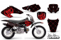 Preview: SilverStar - Reloaded Background = Black, Design color = Red with number plates for Honda XR70 2001-2003