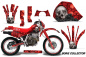 Preview: Bone Collector Rot mit Nummernfeldern für Honda XR600R 1988-2000