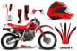 Preview: Carbon-X Rot mit Nummernfeldern für Honda XR600R 1988-2000