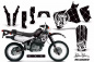 Preview: SilverStar - Reloaded Hintergrund = Schwarz, Designfarbe = Weiß ohne Nummernfeldern für Honda XR650L 1993-2018