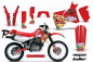 Preview: Vegas Baller Rot ohne Nummernfeldern für Honda XR650L 1993-2018