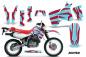 Preview: Zooted Background = Blau, Design color = Rot without number plates for Honda XR650L 1993-2018