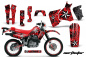 Preview: Northstar Hintergrund = Rot, Designfarbe = Weiß mit Nummernfeldern für Honda XR650L 1993-2018