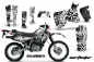 Preview: Northstar Hintergrund = Weiß, Designfarbe = Weiß mit Nummernfeldern für Honda XR650L 1993-2018