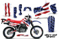 Preview: Stars and Stripes mit Nummernfeldern für Honda XR650L 1993-2018