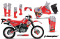 Preview: T-Bomber Rot mit Nummernfeldern für Honda XR650L 1993-2018