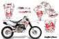 Preview: Butterfly Background = White, Design color = Red without number plates for Honda XR650R 2000-2010