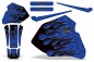 Preview: Diamond Flames Background = Blue, Design color = Yellow without number plates for Honda XR80/XR100 1985-2000