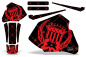 Preview: SilverStar - Reloaded Background = Black, Design color = Red without number plates for Honda XR80/XR100 1985-2000