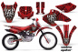 Preview: Widow Maker Background = Red, Design color = Black with number plates for Honda XR80/XR100 2001-2003