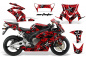 Preview: Northstar Hintergrund = Rot, Designfarbe = Silber für Honda Sport Bike CBR 1000RR 2004-2005