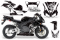 Preview: SilverStar - Reloaded Hintergrund = Schwarz, Designfarbe = Weiß für Honda Sport Bike CBR 1000RR 2006-2007