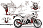 Preview: Bone Collector Weiß für Honda Sport Bike CBR 250R 2010-2013
