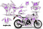 Preview: Butterfly Background = White, Design color = Purple for Honda Sport Bike CBR 250R 2010-2013