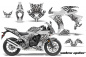 Preview: Widow Maker Hintergrund = Weiß, Designfarbe = Schwarz für Honda Sport Bike CBR 500R 2013-2014