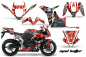 Preview: Mad Hatter Hintergrund = Rot, Designfarbe = Silver für Honda Sport Bike CBR 600RR 2007-2008