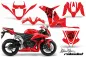 Preview: SilverStar - Reloaded Hintergrund = Rot, Designfarbe = Schwarz für Honda Sport Bike CBR 600RR 2007-2008