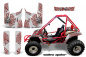 Preview: Widow Maker Hintergrund = Weiß, Designfarbe = Rot für Honda Odyssey FL350 SxS 1985