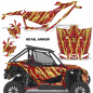 Preview: Royal Armor Background = Red, Design color = Yellow for Honda Talon 1000X/R 2 Door 2019-2022