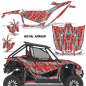 Preview: Royal Armor Background = Silver, Design color = Red for Honda Talon 1000X/R 2 Door 2019-2022