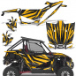 Preview: Zooted Background = Black, Design color = Yellow for Honda Talon 1000X/R 2 Door 2019-2022