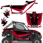 Preview: Geometrik Background = Black, Design color = Red for Honda Talon 1000X/R 2 Door 2019-2022