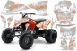 Preview: SilverStar - Silverhaze Background = Silver, Design color = Orange for KTM SX 505 Quad