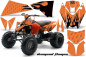 Preview: Diamond Flames Background = Orange, Design color = Black for KTM SX 505 Quad