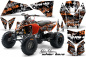 Preview: SilverStar - Silverhaze Background = Black, Design color = Orange for KTM SX 505 Quad