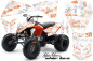 Preview: SilverStar - Silverhaze Background = White, Design color = Orange for KTM SX 505 Quad