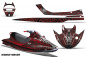 Preview: Widow Maker Hintergrund = Schwarz, Designfarbe = Rot für Kawasaki Sport Tourer 1100 STX 1997-1999