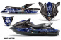 Preview: Mad Hatter Hintergrund = Schwarz, Designfarbe = Blau für Kawasaki 250X/260X/260LX 2007-2012