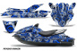 Preview: Psycho Kraken Hintergrund = Schwarz, Designfarbe = Blau für Kawasaki 250X/260X/260LX 2007-2012